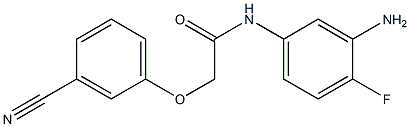 N-(3-amino-4-fluorophenyl)-2-(3-cyanophenoxy)acetamide 化学構造式