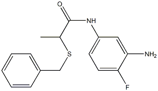 N-(3-amino-4-fluorophenyl)-2-(benzylsulfanyl)propanamide Structure