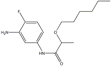 N-(3-amino-4-fluorophenyl)-2-(hexyloxy)propanamide Struktur