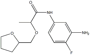 N-(3-amino-4-fluorophenyl)-2-(oxolan-2-ylmethoxy)propanamide Struktur