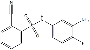 N-(3-amino-4-fluorophenyl)-2-cyanobenzene-1-sulfonamide,,结构式