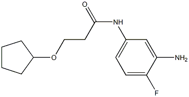 N-(3-amino-4-fluorophenyl)-3-(cyclopentyloxy)propanamide,,结构式