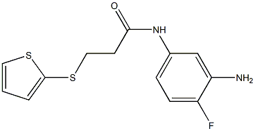  N-(3-amino-4-fluorophenyl)-3-(thiophen-2-ylsulfanyl)propanamide