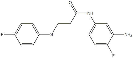 N-(3-amino-4-fluorophenyl)-3-[(4-fluorophenyl)sulfanyl]propanamide 结构式