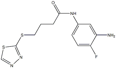 N-(3-amino-4-fluorophenyl)-4-(1,3,4-thiadiazol-2-ylsulfanyl)butanamide Struktur