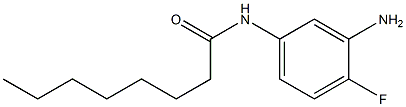 N-(3-amino-4-fluorophenyl)octanamide 化学構造式