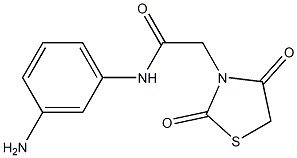 N-(3-aminophenyl)-2-(2,4-dioxo-1,3-thiazolidin-3-yl)acetamide Struktur