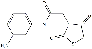 N-(3-aminophenyl)-2-(2,4-dioxo-1,3-thiazolidin-3-yl)acetamide Structure