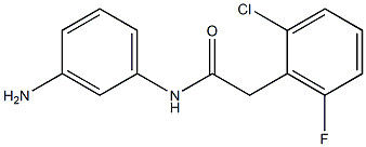 N-(3-aminophenyl)-2-(2-chloro-6-fluorophenyl)acetamide Structure