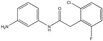 N-(3-aminophenyl)-2-(2-chloro-6-fluorophenyl)acetamide 化学構造式