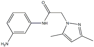 N-(3-aminophenyl)-2-(3,5-dimethyl-1H-pyrazol-1-yl)acetamide,,结构式