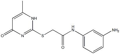 N-(3-aminophenyl)-2-[(6-methyl-4-oxo-1,4-dihydropyrimidin-2-yl)sulfanyl]acetamide 结构式