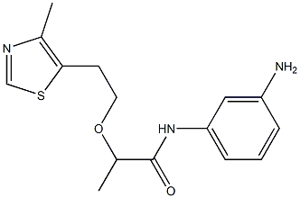 N-(3-aminophenyl)-2-[2-(4-methyl-1,3-thiazol-5-yl)ethoxy]propanamide 结构式
