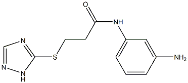 N-(3-aminophenyl)-3-(1H-1,2,4-triazol-5-ylsulfanyl)propanamide 化学構造式