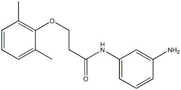 N-(3-aminophenyl)-3-(2,6-dimethylphenoxy)propanamide 化学構造式