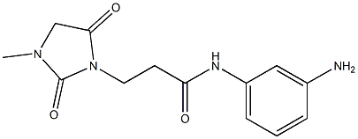 N-(3-aminophenyl)-3-(3-methyl-2,5-dioxoimidazolidin-1-yl)propanamide 结构式