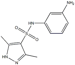 N-(3-aminophenyl)-3,5-dimethyl-1H-pyrazole-4-sulfonamide,,结构式