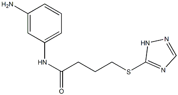 N-(3-aminophenyl)-4-(1H-1,2,4-triazol-5-ylsulfanyl)butanamide Structure