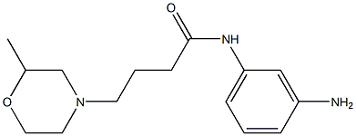 N-(3-aminophenyl)-4-(2-methylmorpholin-4-yl)butanamide 化学構造式