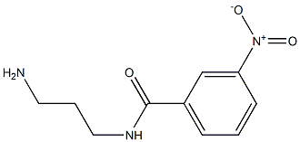 N-(3-aminopropyl)-3-nitrobenzamide 结构式