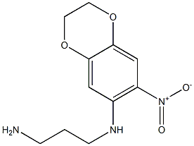 N-(3-aminopropyl)-7-nitro-2,3-dihydro-1,4-benzodioxin-6-amine Struktur