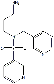 N-(3-aminopropyl)-N-(pyridin-3-ylmethyl)pyridine-3-sulfonamide Struktur