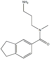 N-(3-aminopropyl)-N-methyl-2,3-dihydro-1H-indene-5-carboxamide 结构式