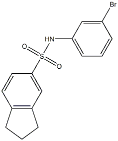 N-(3-bromophenyl)-2,3-dihydro-1H-indene-5-sulfonamide Structure