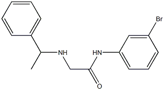 N-(3-bromophenyl)-2-[(1-phenylethyl)amino]acetamide Structure