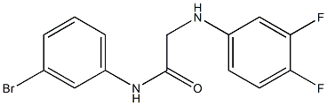 N-(3-bromophenyl)-2-[(3,4-difluorophenyl)amino]acetamide 化学構造式