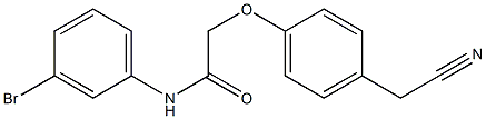 N-(3-bromophenyl)-2-[4-(cyanomethyl)phenoxy]acetamide 化学構造式