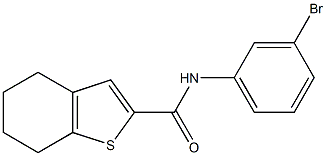 N-(3-bromophenyl)-4,5,6,7-tetrahydro-1-benzothiophene-2-carboxamide 化学構造式