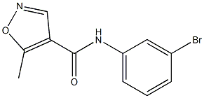 N-(3-bromophenyl)-5-methylisoxazole-4-carboxamide,,结构式