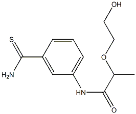 N-(3-carbamothioylphenyl)-2-(2-hydroxyethoxy)propanamide Structure