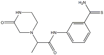 N-(3-carbamothioylphenyl)-2-(3-oxopiperazin-1-yl)propanamide Structure