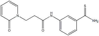 N-(3-carbamothioylphenyl)-3-(2-oxo-1,2-dihydropyridin-1-yl)propanamide 化学構造式