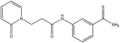 N-(3-carbamothioylphenyl)-3-(2-oxo-1,2-dihydropyridin-1-yl)propanamide Structure