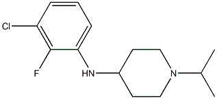 N-(3-chloro-2-fluorophenyl)-1-(propan-2-yl)piperidin-4-amine 化学構造式