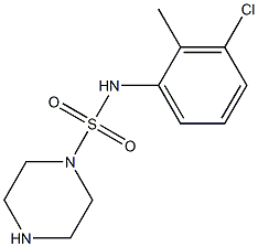 N-(3-chloro-2-methylphenyl)piperazine-1-sulfonamide,,结构式