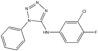 N-(3-chloro-4-fluorophenyl)-1-phenyl-1H-1,2,3,4-tetrazol-5-amine Struktur