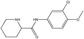 N-(3-chloro-4-methoxyphenyl)piperidine-2-carboxamide 化学構造式