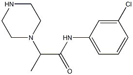 N-(3-chlorophenyl)-2-(piperazin-1-yl)propanamide Structure