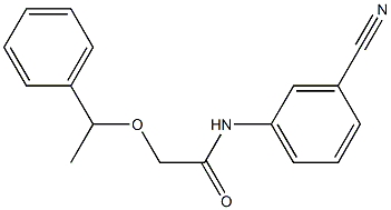 N-(3-cyanophenyl)-2-(1-phenylethoxy)acetamide Structure