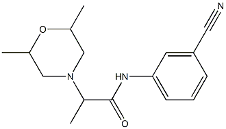 N-(3-cyanophenyl)-2-(2,6-dimethylmorpholin-4-yl)propanamide Struktur