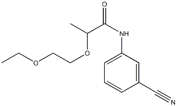 N-(3-cyanophenyl)-2-(2-ethoxyethoxy)propanamide Struktur