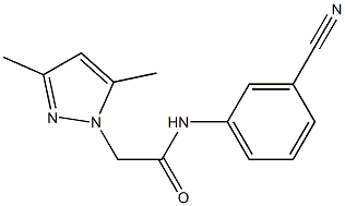 N-(3-cyanophenyl)-2-(3,5-dimethyl-1H-pyrazol-1-yl)acetamide Struktur