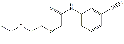 N-(3-cyanophenyl)-2-[2-(propan-2-yloxy)ethoxy]acetamide Struktur