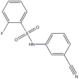 N-(3-cyanophenyl)-2-fluorobenzenesulfonamide Struktur