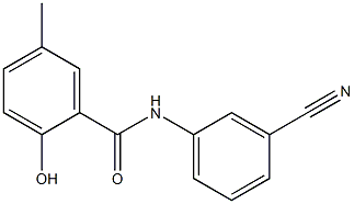 N-(3-cyanophenyl)-2-hydroxy-5-methylbenzamide Struktur