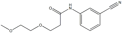 N-(3-cyanophenyl)-3-(2-methoxyethoxy)propanamide Struktur